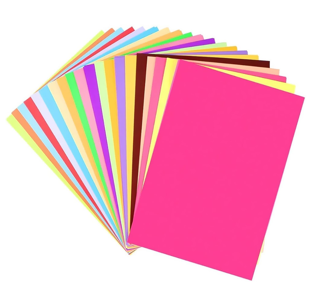 A4 Size Coloured Paper Sheets, Multicolour, Pack of 20