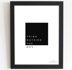 Think Outside the Box Motivational Wall Frame