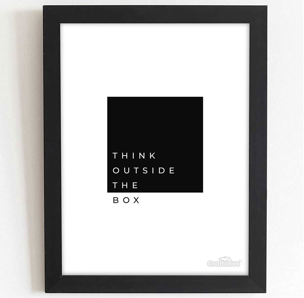Think Outside the Box Motivational Wall Frame