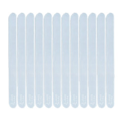 Plastic Stirrer Silicone Sticks - Transparent White, Pack of 12