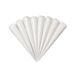 Craftolive White Ceramic Cones, Pack of 8
