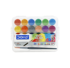 DOMS Watercolor Cakes - 24 Vibrant Shades (15mm)