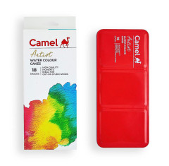 Camel Artist Watercolor Cakes - 18 Vibrant Shades