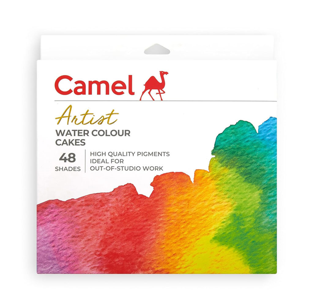 Camel Artist Watercolor Cakes - 48 Vibrant Shades